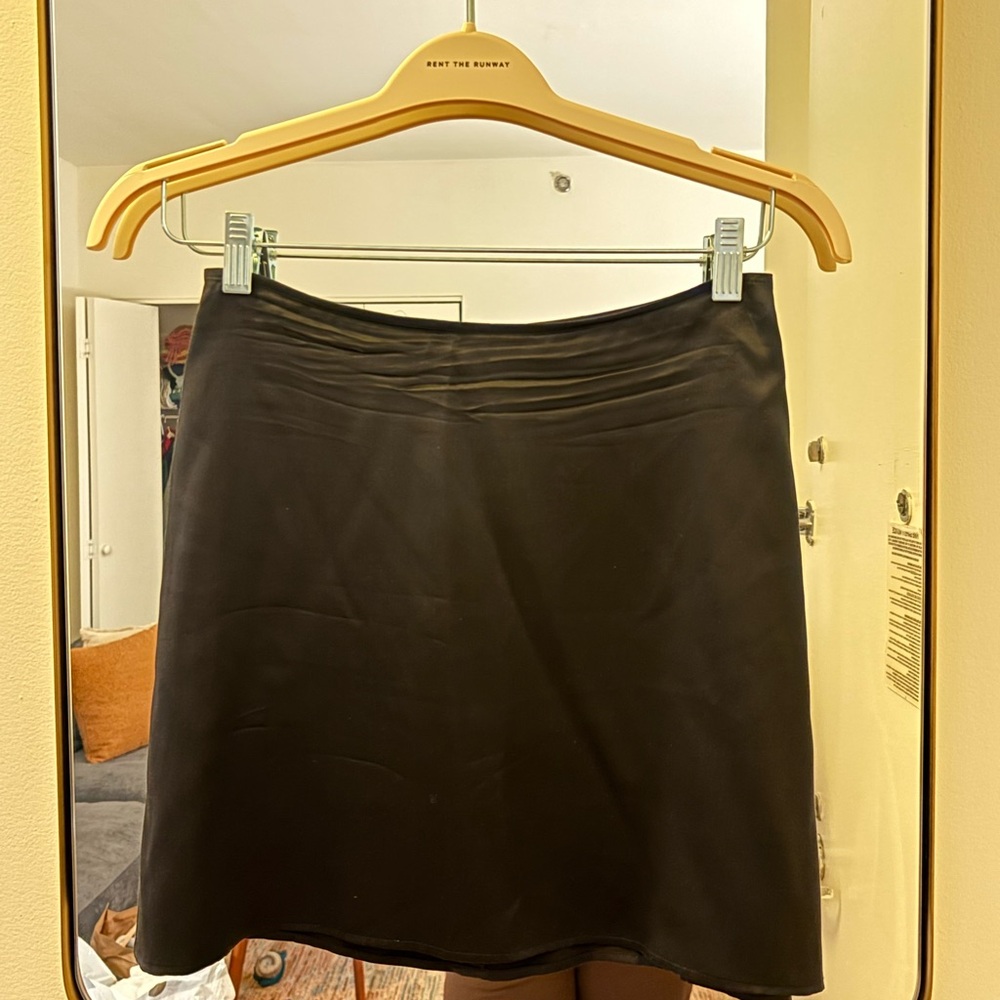 Reformation Silk Black Mini Skirt